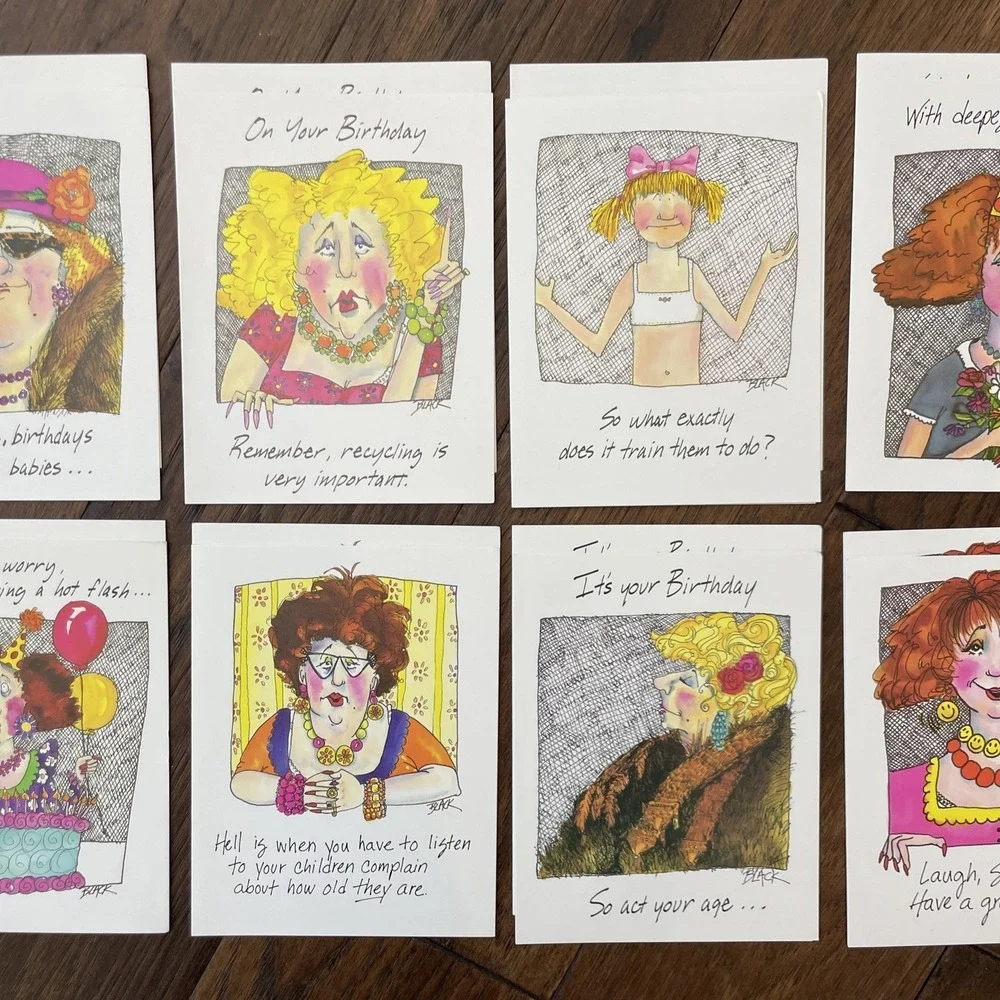 Renaissance Rhinestones Sarcastic and Funny All Gretting Card Lot of‎ 22